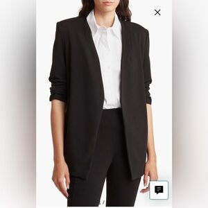 T Tahari Collarless Open Front Blazer XS/TP